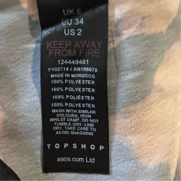 NWOT Topshop Orange and Black Women's Dress - Picture 7 of 8